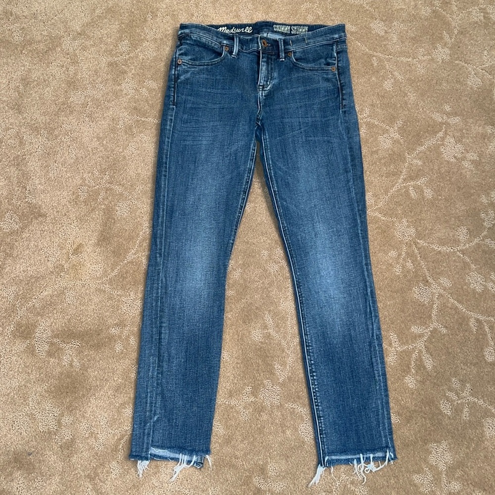 Madewell Skinny Skinny Raw Hem Jeans, Sz 27